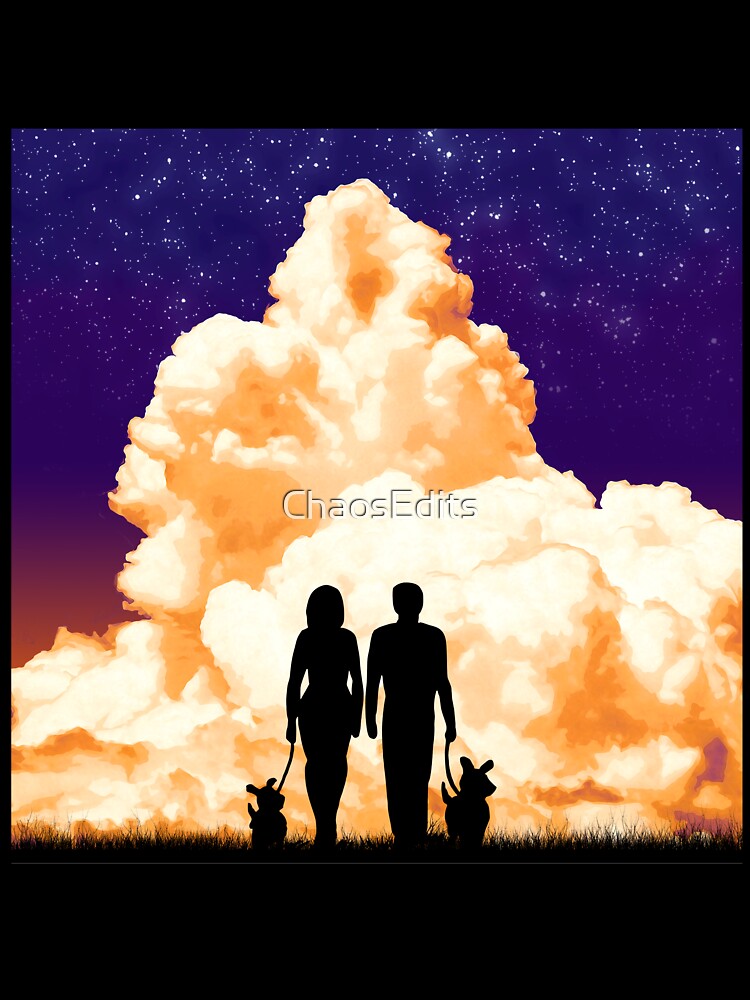 Couple walking dogs at sunset by ChaosEdits T-Shirts, Hoodie, Sweatshirt | BlankRebels.com (Image 3)