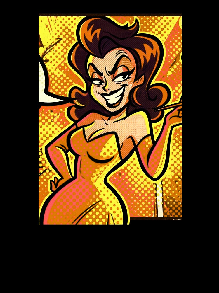Natasha Fatale Retro Cartoon Villain Design | Vintage Spy Femme Fatale Art T-Shirt by gary44