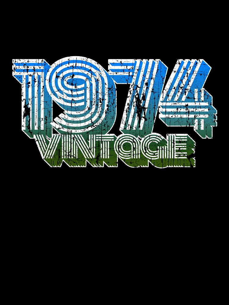 Vintage 70s 44th Birthday T Shirt Oldschool 1974 Mom Gift by roarr Hoodie, Sweatshirt | BlankRebels.com (Image 3)