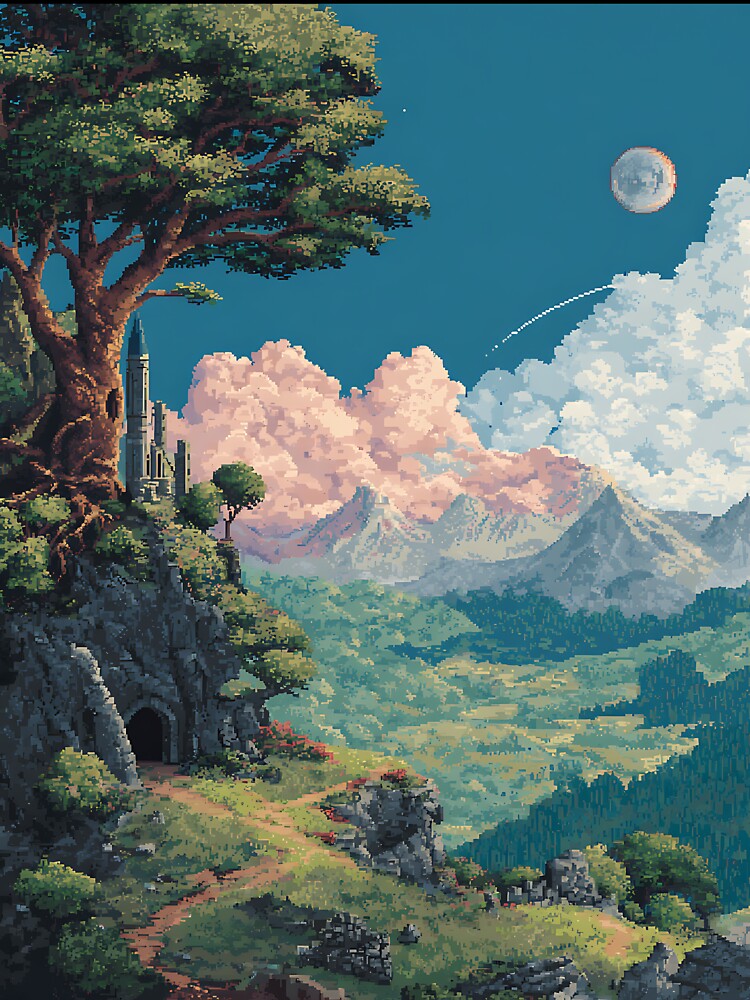 Retro Pixel Art Fantasy by bapupa T-Shirts, Hoodie, Sweatshirt | BlankRebels.com (Image 3)