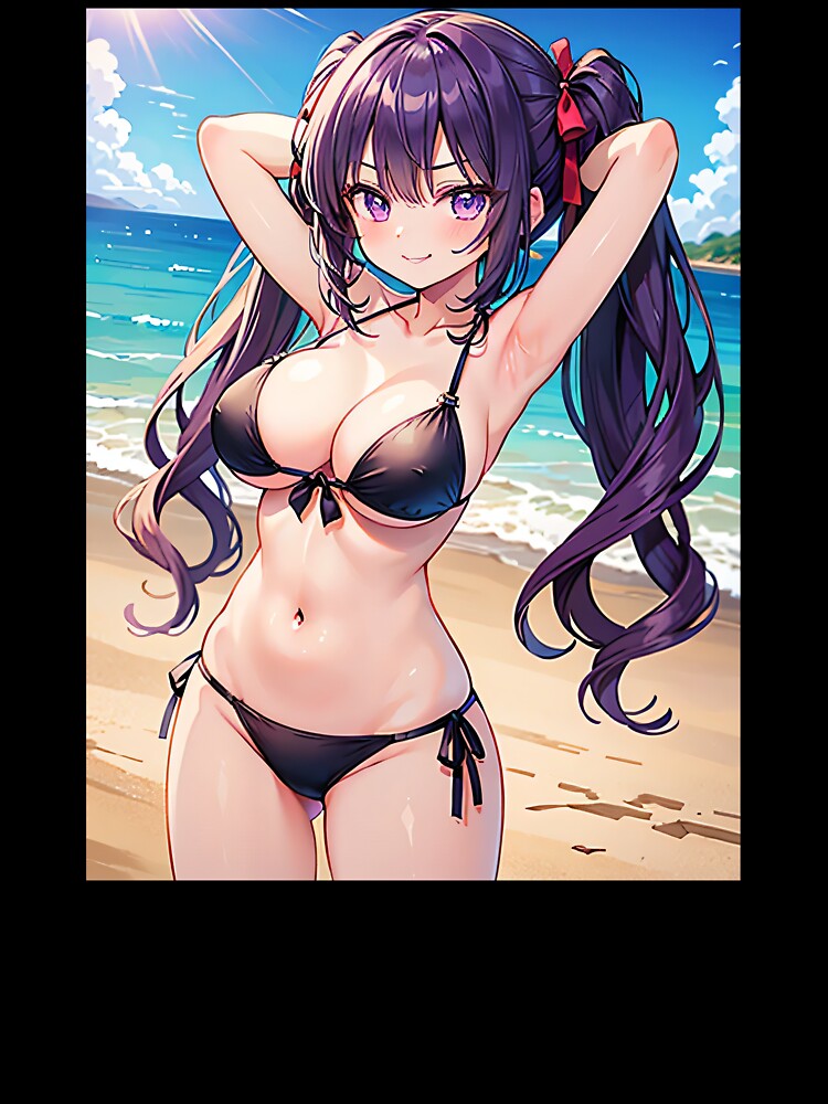 Purple Twin Tails Bikini Waifu by EnchantedAnime