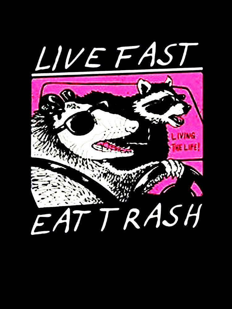 Live Fast Eat Trash Racoon by adamjevo T-Shirts, Hoodie, Sweatshirt | BlankRebels.com (Image 3)