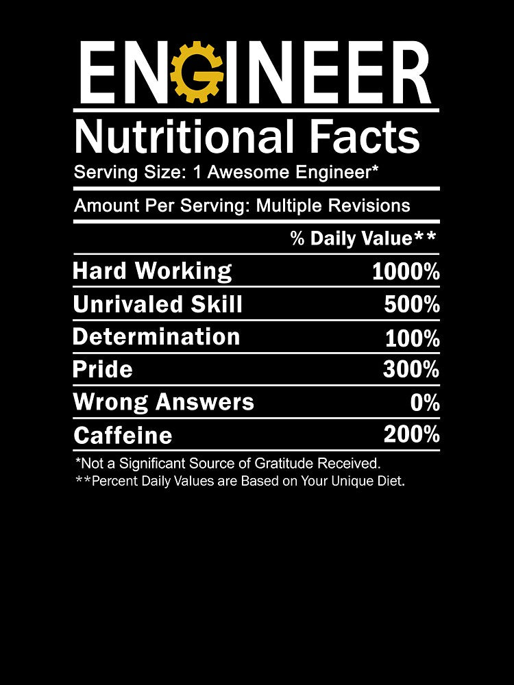 Engineer Nutritional Facts by SunsetGloww T-Shirts, Hoodie, Sweatshirt | BlankRebels.com (Image 3)