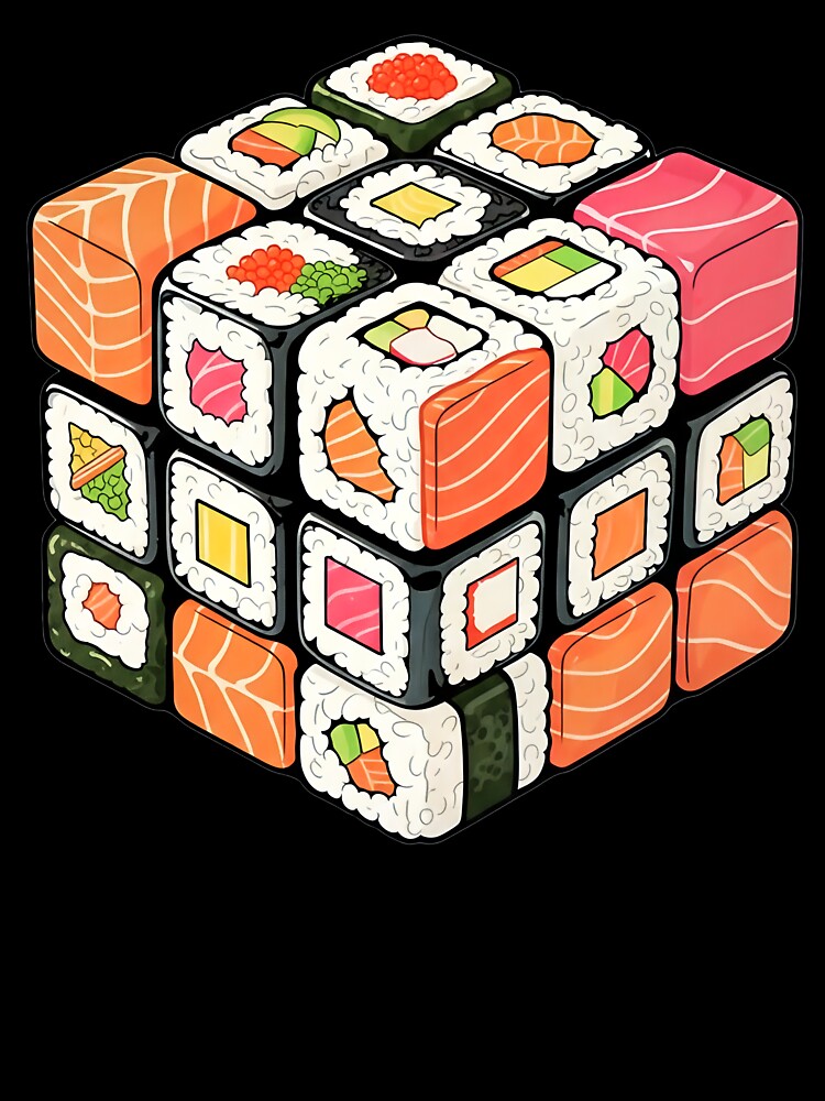 Rubik's Cube sushi by friedcactstudio T-Shirts, Hoodie, Sweatshirt | BlankRebels.com (Image 3)