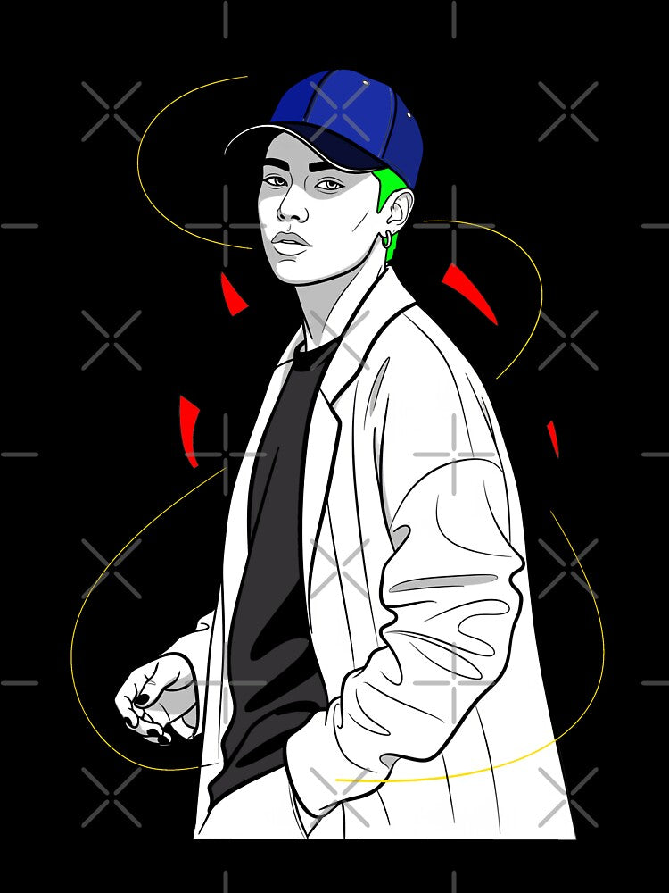 Cool Man in Baseball Cap by Pikamuu