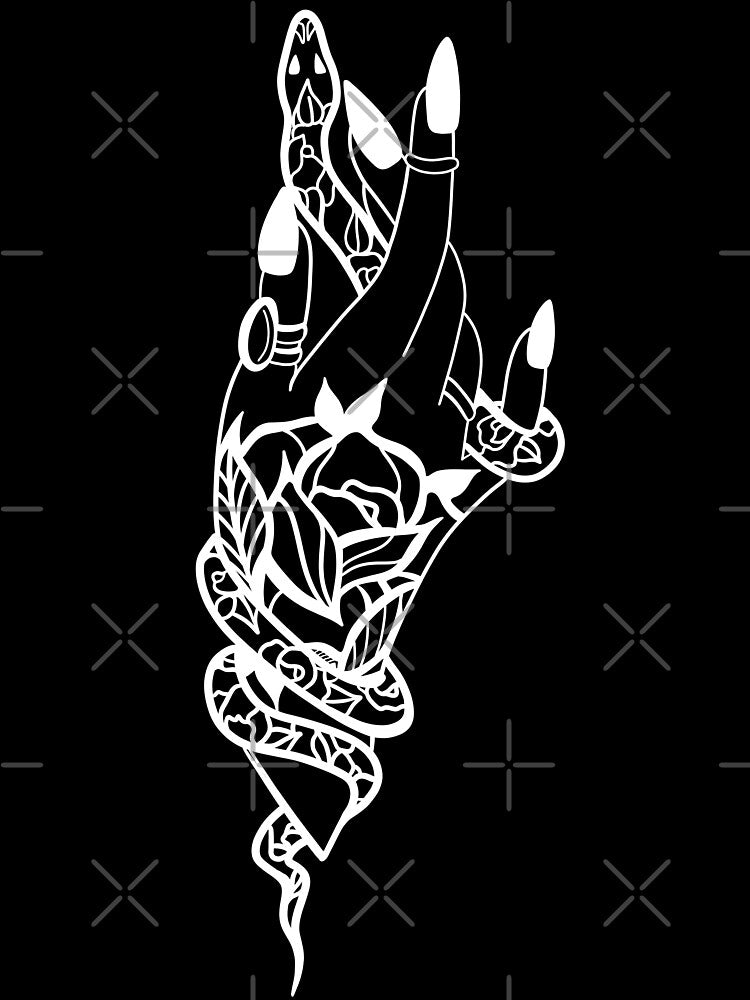 Snake Charmer in White by Thingamabobbidi T-Shirts, Hoodie, Sweatshirt | BlankRebels.com (Image 3)
