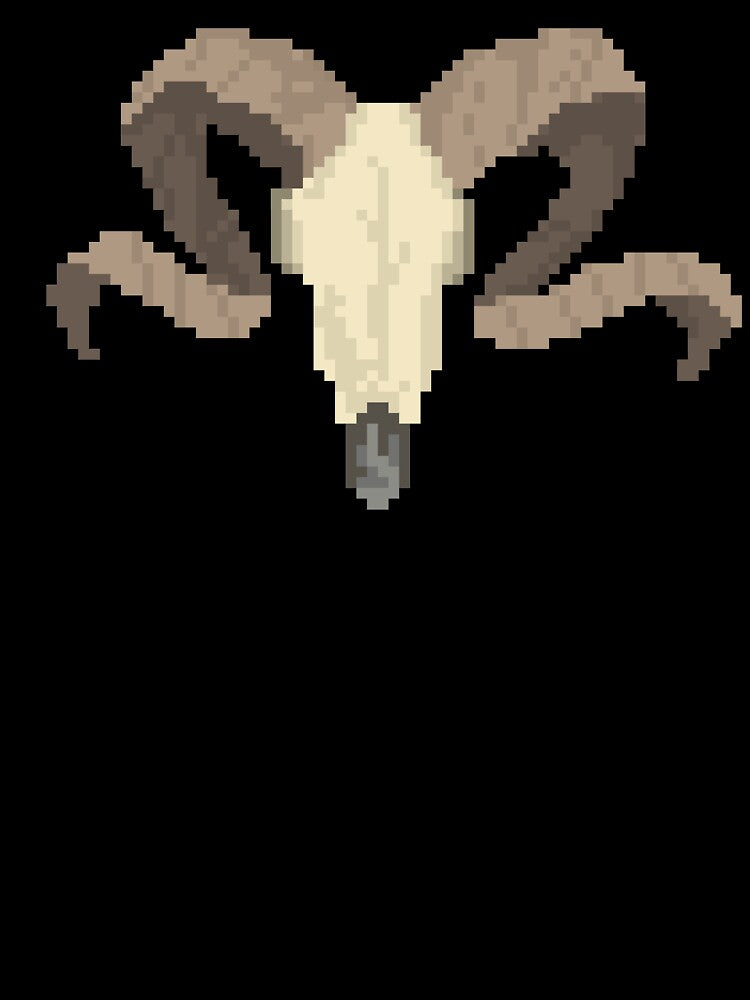 pixel art goat skull by NizDseigne T-Shirts, Hoodie, Sweatshirt | BlankRebels.com (Image 3)
