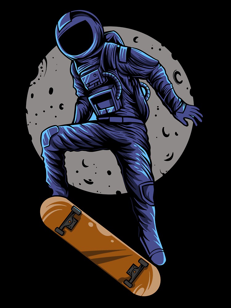 Spaceman on skateboard by arteehub T-Shirts, Hoodie, Sweatshirt | BlankRebels.com (Image 3)