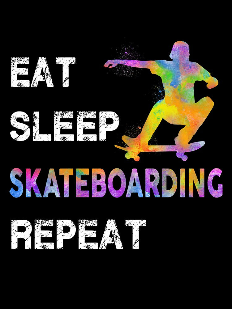 Eat Sleep Skateboarding Repeat by SweetTea4U T-Shirts, Hoodie, Sweatshirt | BlankRebels.com (Image 3)