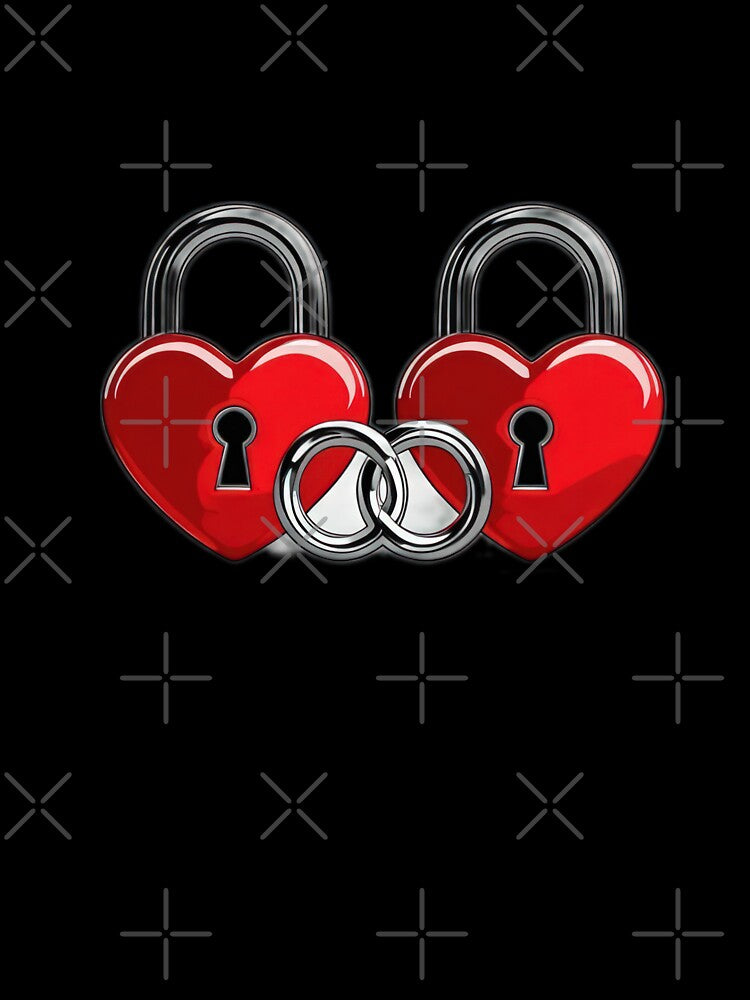 Valentines Day locks with hearts,Valentine heart,valentine art,valentine design by Expressions-Sel T-Shirts,... (Image 3)