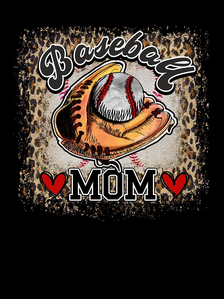 Baseball Glove Mom Sublimation, Baseball Leopard Letter Png, Baseball Png, Baseball Game Day Sublimation,... (Image 3)