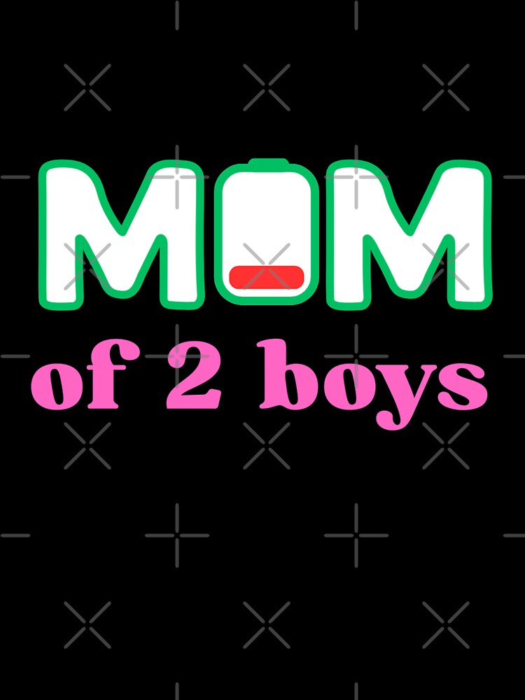 Tired Mom of 2 Boys | Funny Low Battery Mom Life Design by Cattitude Overhaul Studio T-Shirts, Hoodie, Sweatshirt (Image 3)