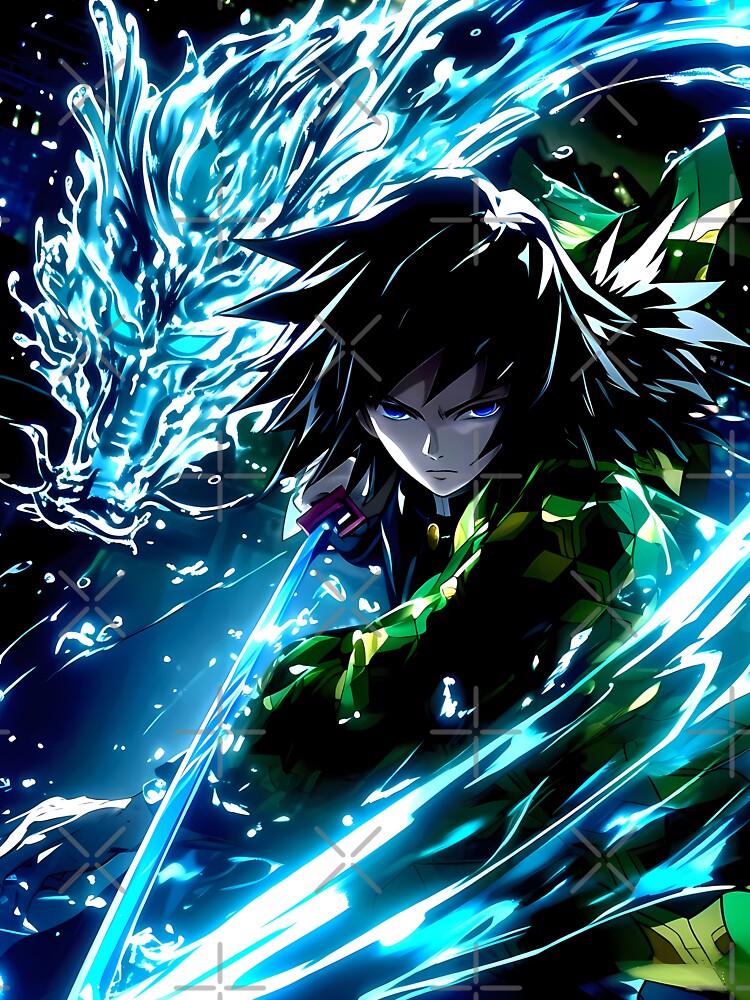 Giyu Tomioka Demon Slayer Anime Water Dragon Attack Spectacle by Tokyonomad