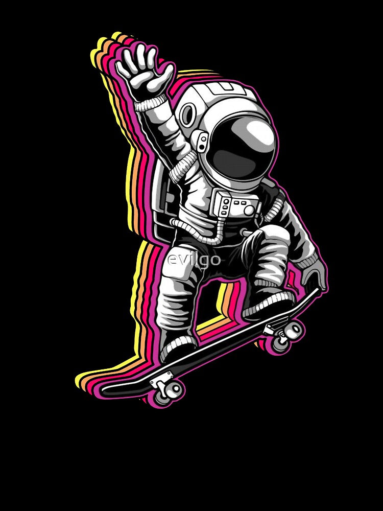 Astronaut Skateboarding by evilgo T-Shirts, Hoodie, Sweatshirt | BlankRebels.com (Image 3)