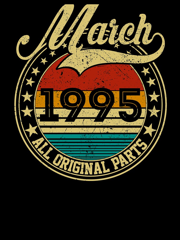 Vintage March 1995 All Original Parts Born in March 1995 26th Birthday Gift 26 Years Old by MN-Shop0123... (Image 3)