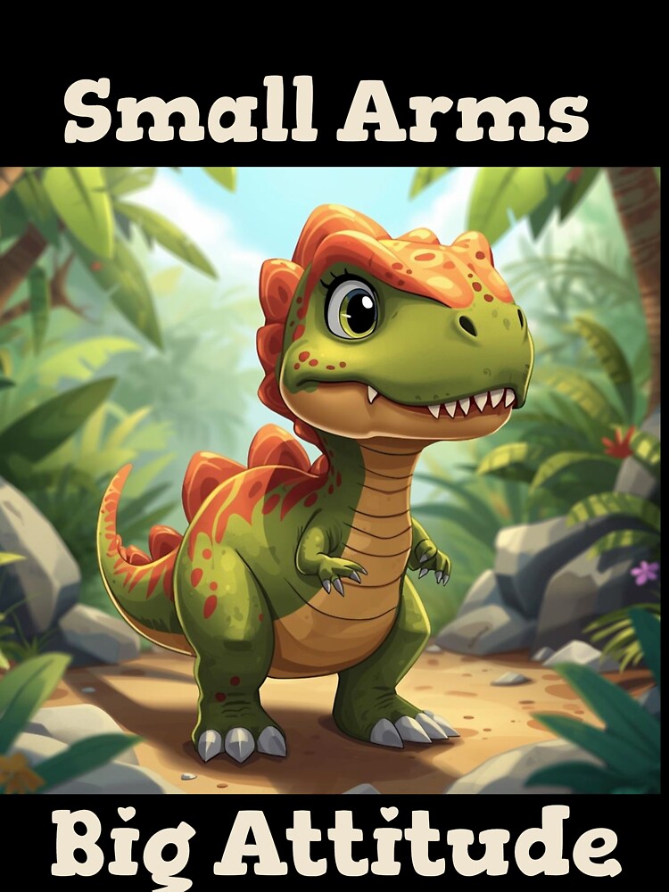 Small Arms. Big Attitude Dinosaur by AJ Teendahan T-Shirts, Hoodie, Sweatshirt | BlankRebels.com (Image 3)