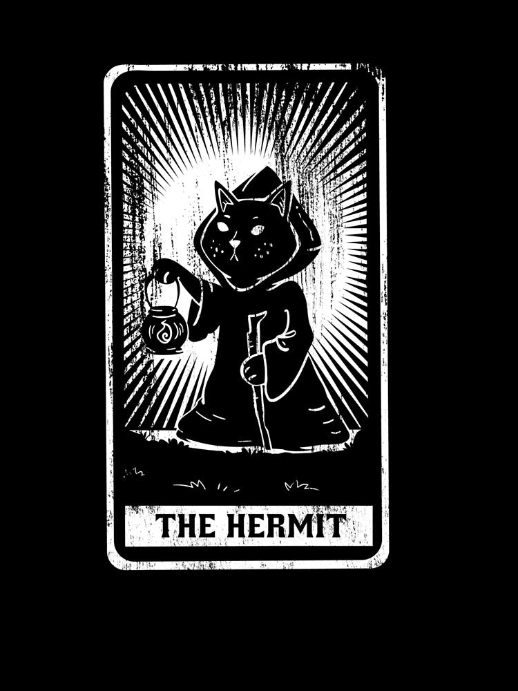 Black Cat Hermit Tarot Card by taaddison50 T-Shirts, Hoodie, Sweatshirt | BlankRebels.com (Image 3)