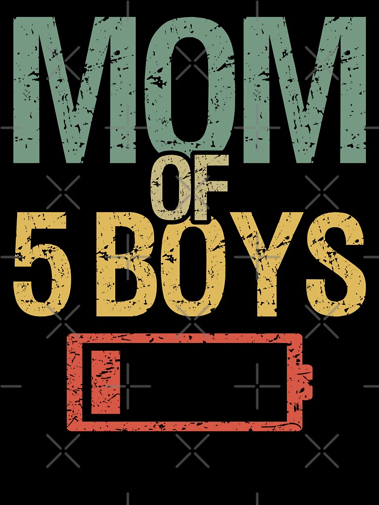 Tired Mom Of 5 Boys I by Lemon Pepper T-Shirts, Hoodie, Sweatshirt | BlankRebels.com (Image 3)