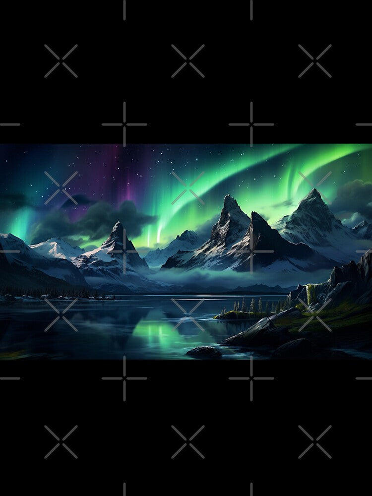 Fantasy Landscape - Aurora Borealis by Fantasy Masterpiece T-Shirts, Hoodie, Sweatshirt | BlankRebels.com (Image 3)