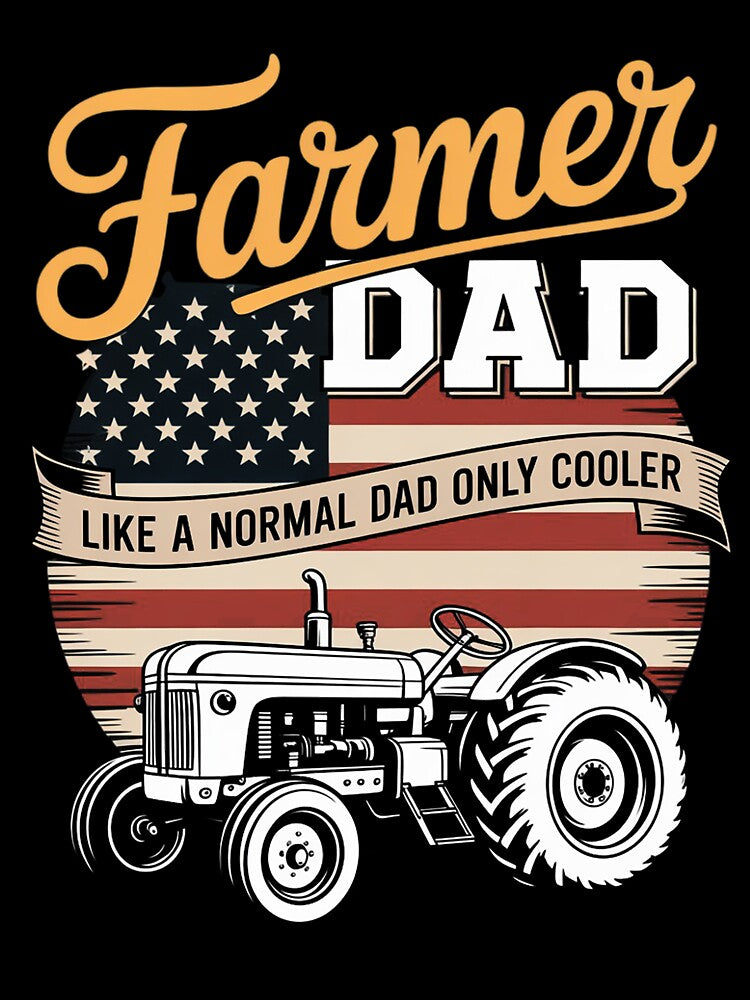 Farmer Dad Like A Normal Dad Only Cooler USA Flag Farming by Minoloinan T-Shirts, Hoodie, Sweatshirt (Image 3)