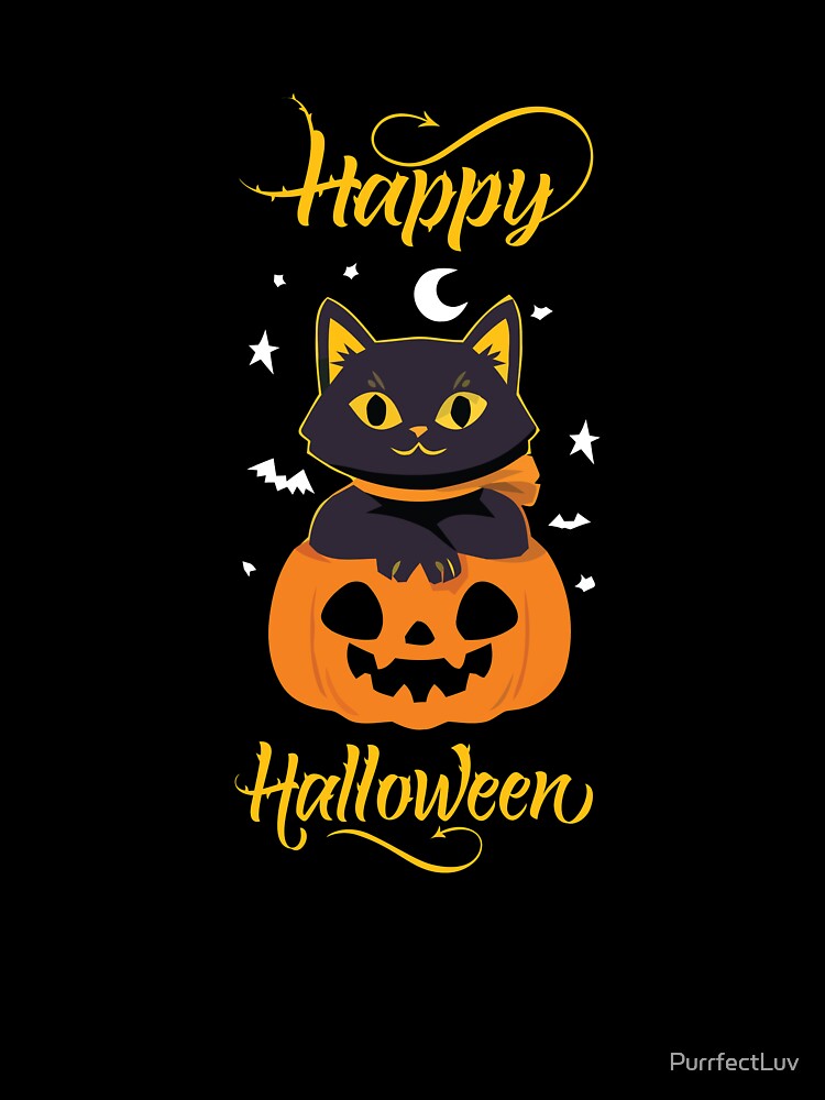 Happy Halloween Wishes from the Cat by PurrfectLuv T-Shirts, Hoodie, Sweatshirt | BlankRebels.com (Image 3)