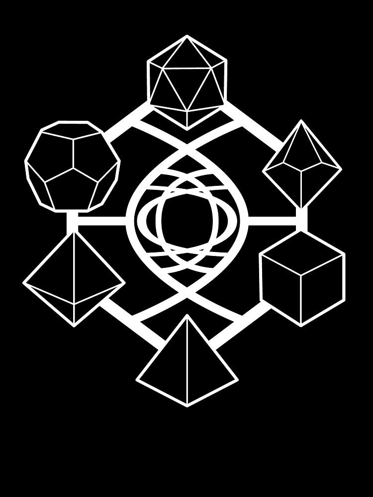 RPG Dice Design Sticker Shirt - Dark Background by NateFellhauer Hoodie, Sweatshirt | BlankRebels.com (Image 3)