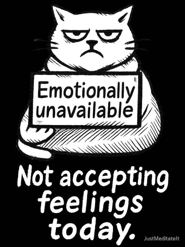Emotionally unavailable Tee and Hoodie for Introverts | Sarcastic Humor Style by JustMeditateIt Sweatshirt (Image 3)