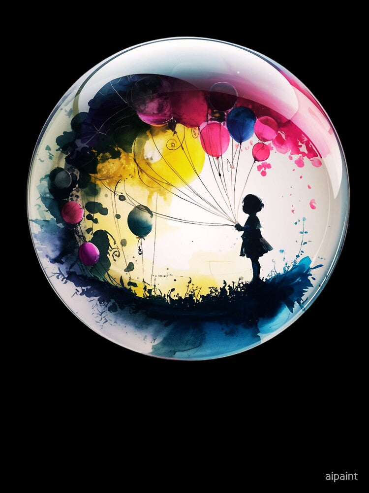 Child Is Silhouetted Against Space Which Is Filled Balloons T-Shirts, Hoodie, Sweatshirt