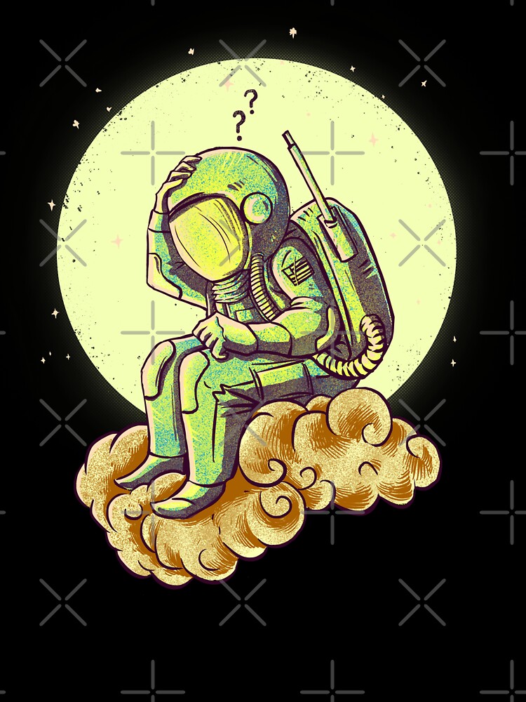 Astronaut - Why in the cloud by barmalisiRTB T-Shirts, Hoodie, Sweatshirt | BlankRebels.com (Image 3)