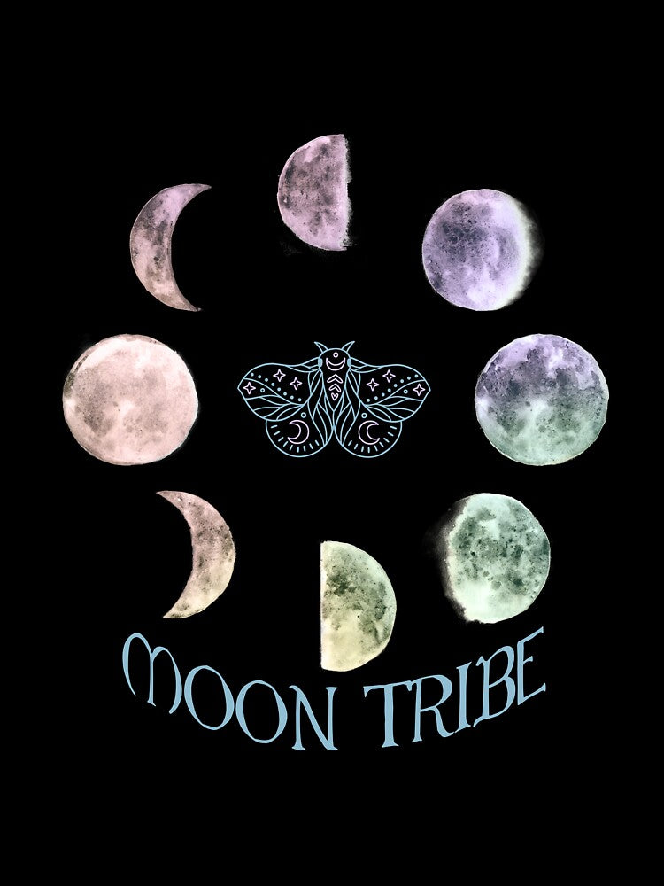 Moon Tribe with Moth and Moon Phases by MoonRitualCo T-Shirts, Hoodie, Sweatshirt | BlankRebels.com (Image 3)