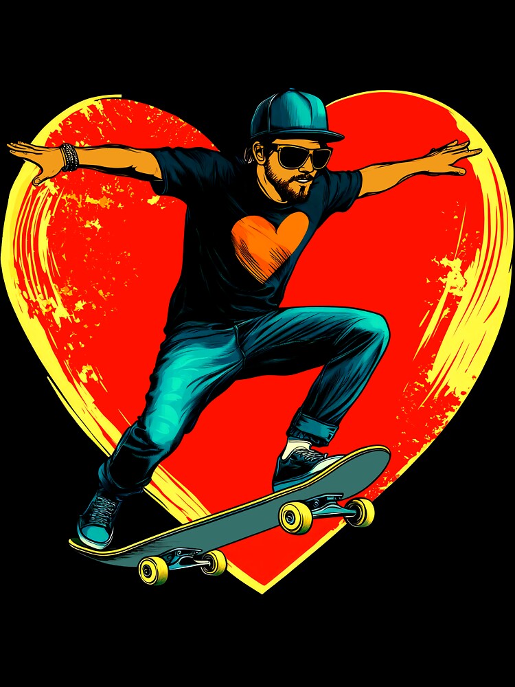 Skateboarder Love / Skater Heart by Soulskier T-Shirts, Hoodie, Sweatshirt | BlankRebels.com (Image 3)