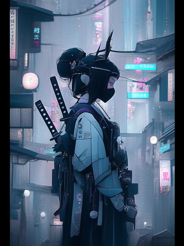 Cyberpunk Girl by MidJourneymen T-Shirts, Hoodie, Sweatshirt | BlankRebels.com (Image 3)