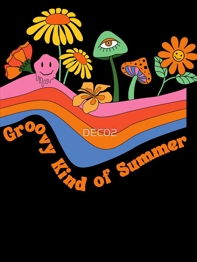 "Groovy Kind Of Summer" Retro 1960's Hippie Design by DEC02
