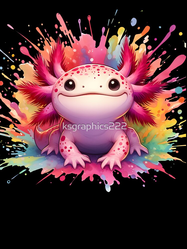 Axolotl Art #99 | Axolotl Lovers by ksgraphics222 T-Shirts, Hoodie, Sweatshirt | BlankRebels.com (Image 3)