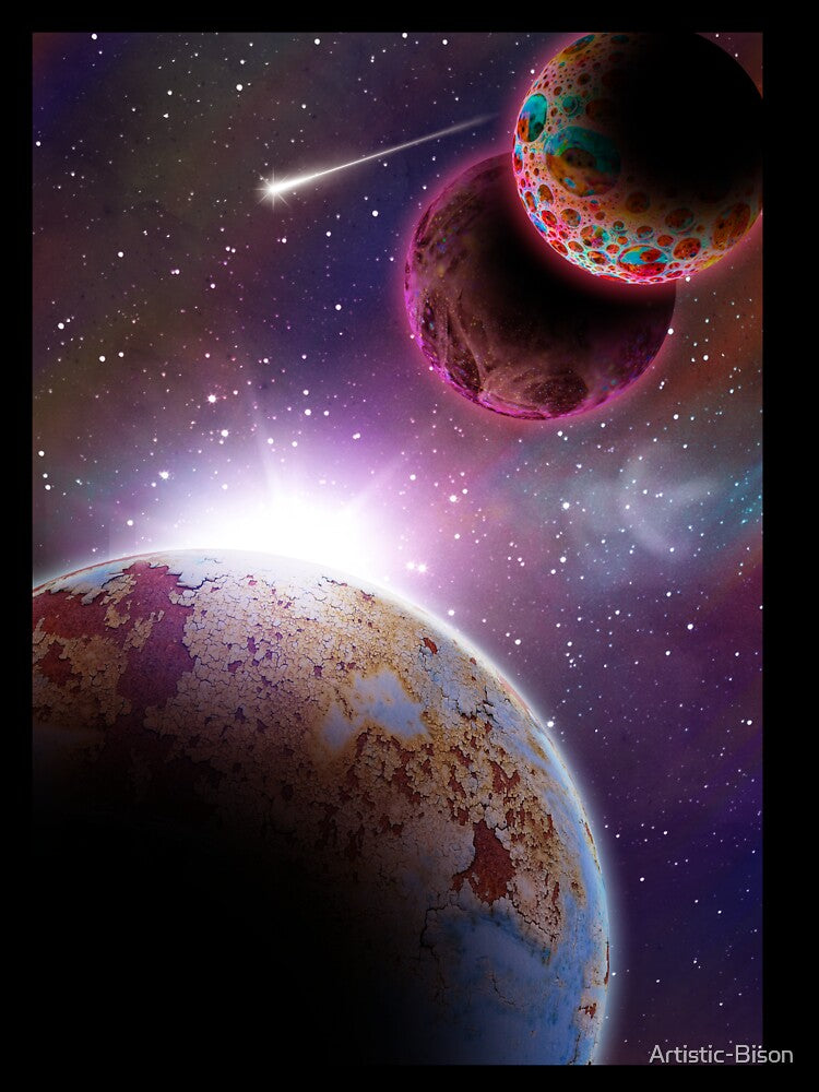 Space Landscape Poster by Artistic-Bison T-Shirts, Hoodie, Sweatshirt | BlankRebels.com (Image 3)