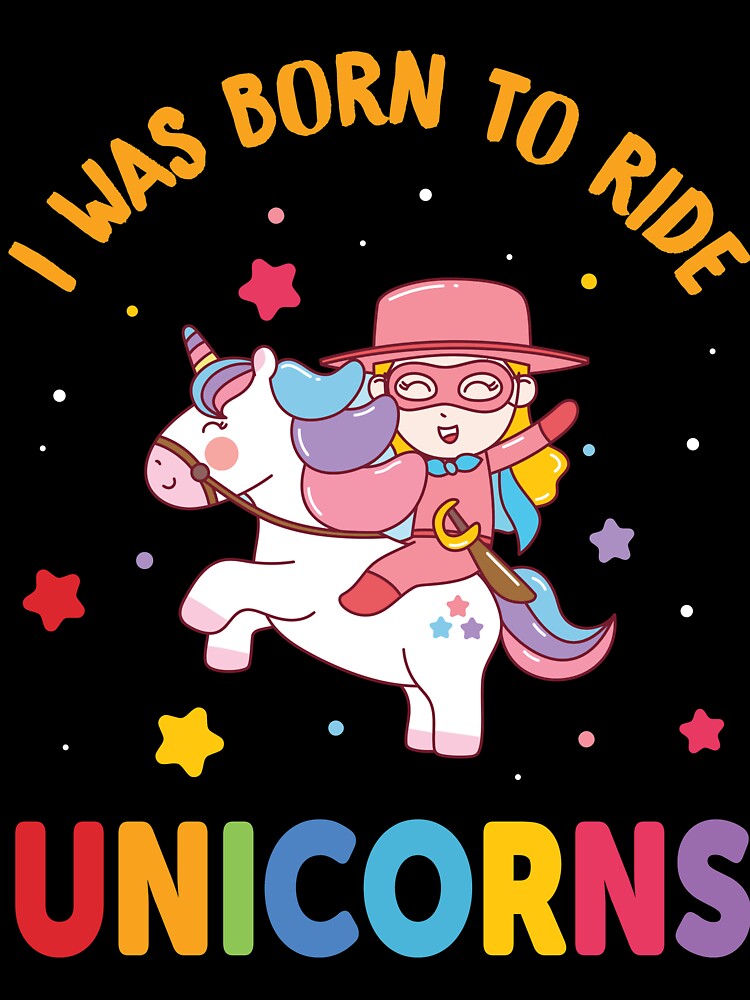 I Was Born To Ride Unicorns Rainbow Cute by enedinake43 T-Shirts, Hoodie, Sweatshirt | BlankRebels.com (Image 3)