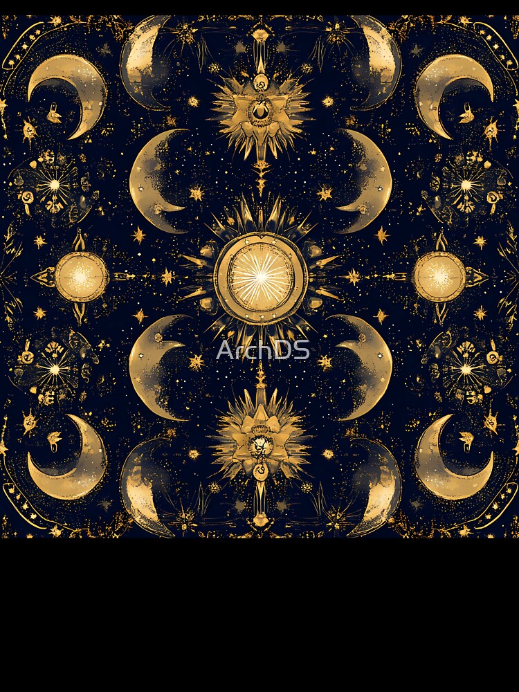 Mysterious crescent moon seamless pattern 4 by ArchDS T-Shirts, Hoodie, Sweatshirt | BlankRebels.com (Image 3)