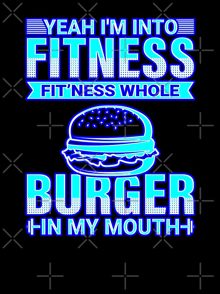 Funny Burger Lover Fitness #1 by creativerooney