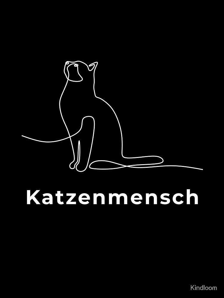 Katzenmensch – Minimalist Black and White Cat Design by Kindloom T-Shirts, Hoodie, Sweatshirt | BlankRebels.com (Image 3)