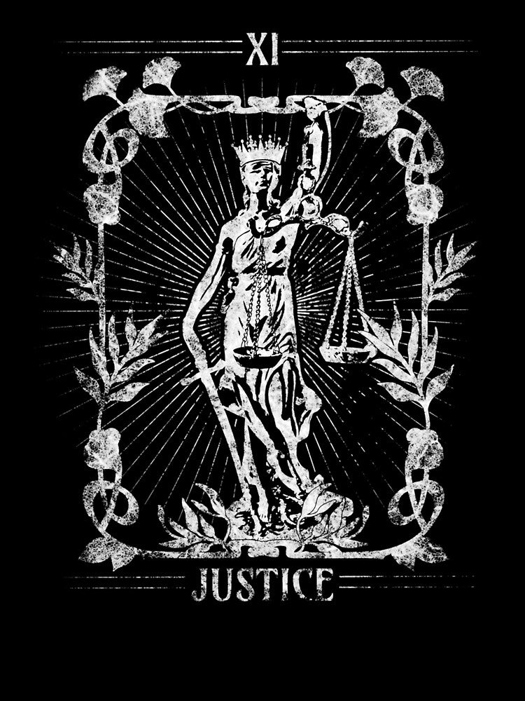 Justice Tarot Card Vintage Gothic Retro Style by taaddison50 T-Shirts, Hoodie, Sweatshirt | BlankRebels.com (Image 3)