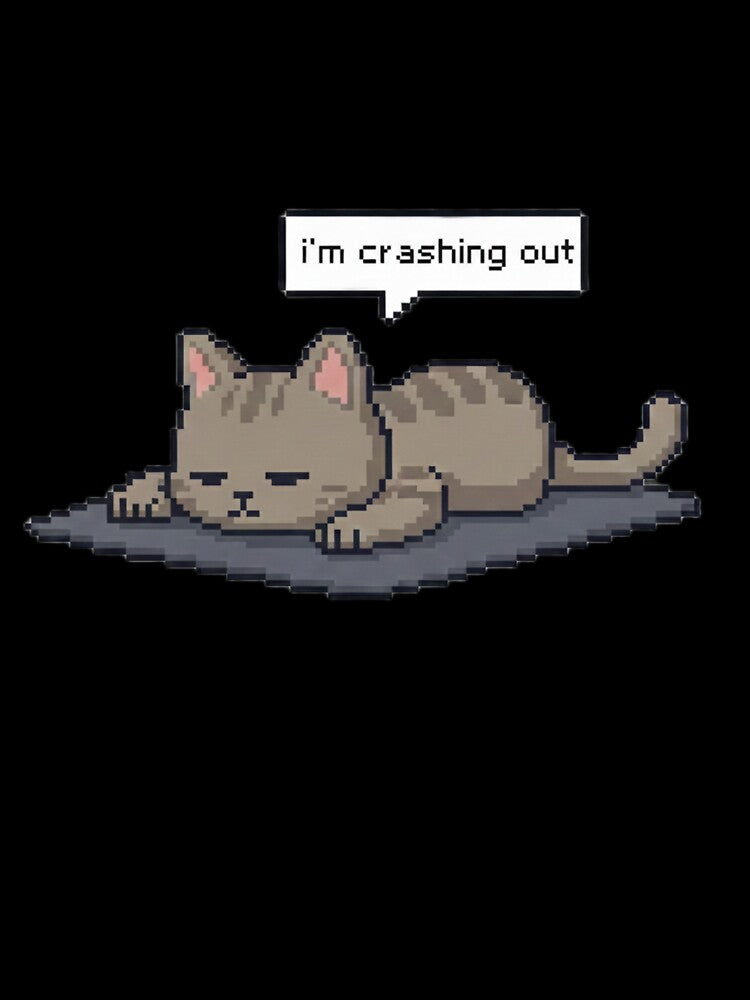I’m Crashing Out Pixel Cat by TinyJoy Studio T-Shirts, Hoodie, Sweatshirt | BlankRebels.com (Image 3)