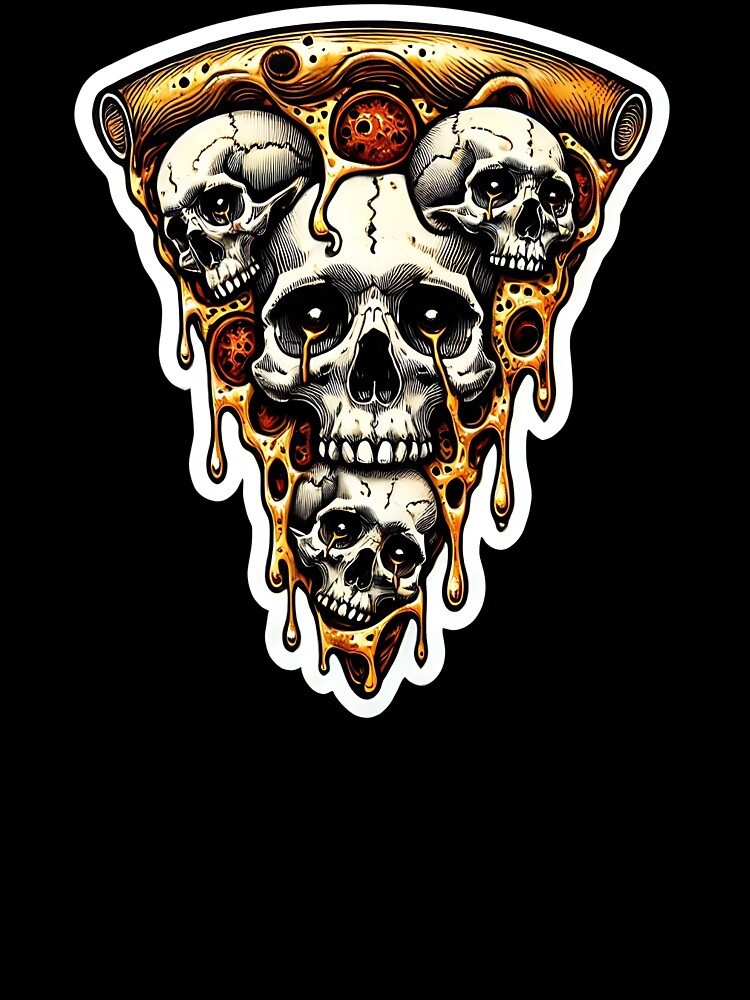 Pizza Skull by JohnnyP-Store T-Shirts, Hoodie, Sweatshirt | BlankRebels.com (Image 3)