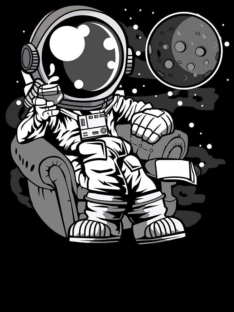 Astronaut Drinking - Funny Outer Space Lovers by Desteroids T-Shirts, Hoodie, Sweatshirt | BlankRebels.com (Image 3)