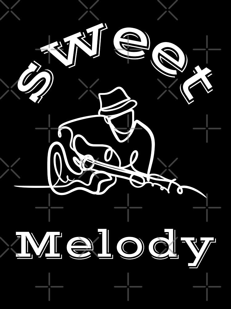 Sweet Melody, Music Lover, Music, Guitar, Vintage Guitar, Guitarist, Male Guitar Player by CreativeBuys... (Image 3)