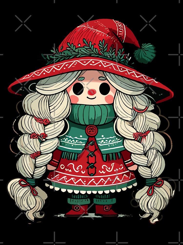 Festive Gnome Girl In Scandinavian by LuminOrb T-Shirts, Hoodie, Sweatshirt | BlankRebels.com (Image 3)