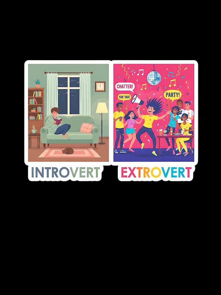 Introvert vs Extrovert Lifestyle Art by CELESTIAL©️