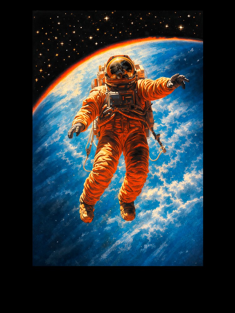 Cosmic Astronaut Floating in Space Art by GetGoodFit T-Shirts, Hoodie, Sweatshirt | BlankRebels.com (Image 3)