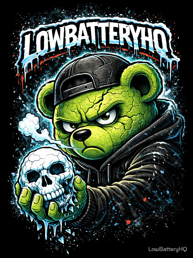 Skull Toss Bear — LowBatteryHQ Streetwear Graphic by LowBatteryHQ