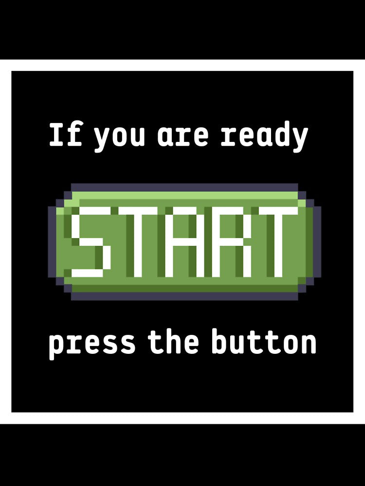 Press Start Button (Frame) Retro Gaming Experience Text Based White Text T-Shirts, Hoodie, Sweatshirt