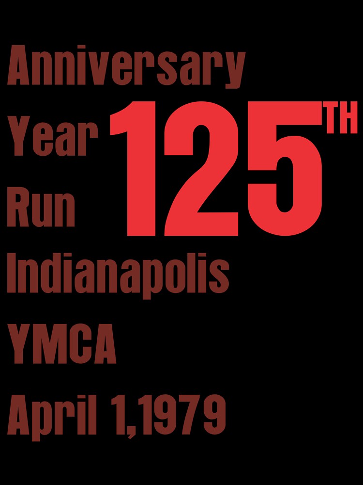 Vintage 70s Running T Shirt Medium YMCA Indianapolis 1979 125th Anniversary Year by mohammed idrissi
